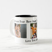 あ最高のる人 |写真パーソナライズされた ツートーンマグカップ (正面左)