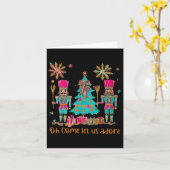 あ来ああクリスマスくるみ割りカースクア カード (黄色い花)