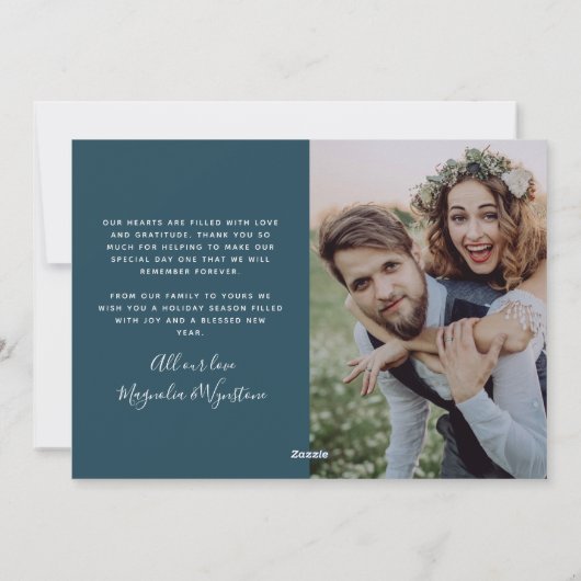 あ来ああ彼の発表結婚を喜んで シーズンカード (裏面)