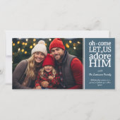 あ来ああ彼を崇拝しよう – Christmas Photo シーズンカード (正面)