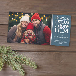 あ来ああ彼を崇拝しよう – Christmas Photo シーズンカード