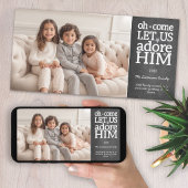 あ来ああ彼を崇拝しよう – Christmas Photo シーズンカード