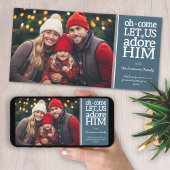 あ来ああ彼を崇拝しよう – Christmas Photo シーズンカード