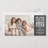 あ来ああ彼を崇拝しよう – Christmas Photo シーズンカード (正面)