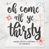 あ来ああ、渇いたクリスマス ワインラベル (シングルラベル)