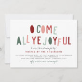 あ来あれら |かわいいモダンクリスマスパーティー シーズンカード (正面)