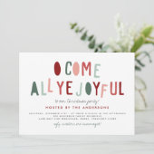 あ来あれら |かわいいモダンクリスマスパーティー シーズンカード (スタンド正面)