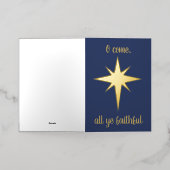 「あ来あ、お前ら忠実だ」クリスマス 箔シーズンカード (外側レイダウン)