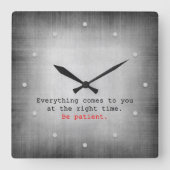 あ来なたに…グレーテクスチャ上 スクエア壁時計 (正面)