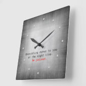 あ来なたに…グレーテクスチャ上 スクエア壁時計 (傾斜)