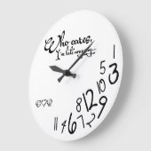 あ気にああ遅い! ラージ壁時計 (傾斜)