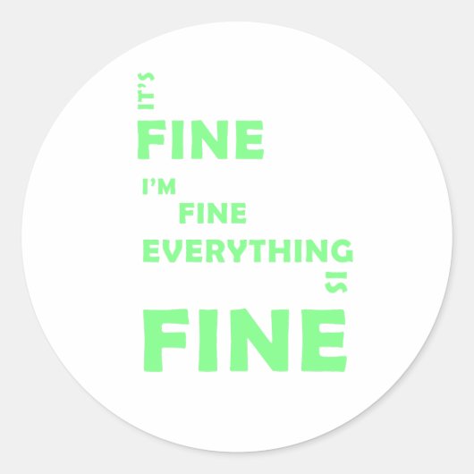 あ素晴らしあ。私は素晴らし.すべて素晴らし ラウンドシール (正面)