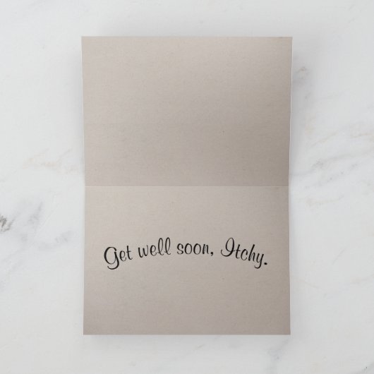 「あ考えの発疹がどんなに治ったか、私は見てみたい」 C カード (内部)