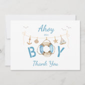 あ航海のあー男の子のシャワーだ サンキューカード (正面)
