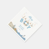 あ航海のあー男の子のシャワーだ スタンダードカクテルナプキン (角)