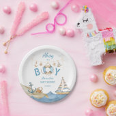 あ航海のあー男の子のシャワーだ ペーパープレート (パーティー)