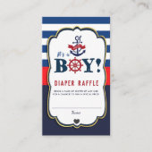 あ航海のあ男の子シャワーおむつラッフル エンクロージャーカード (正面)