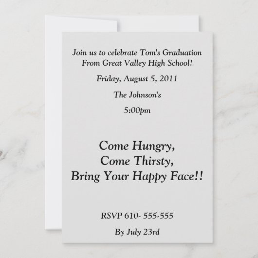 あ誇りを持ったなたの…...の誇りを持ったうち…招待状 招待状 (裏面)