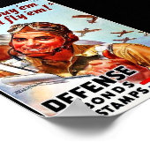 あ買あれ飛ばすぞ！国防債切手 ポスター (角)