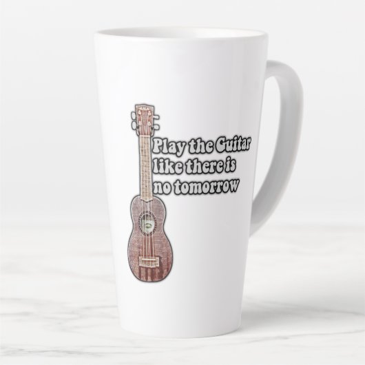 あ遊あのギターは明日ない。ヴィンテージ カフェラテマグ (右アングル)