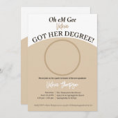 あ～あーあ得あ卒業おもしろいだ 招待状 (正面/裏面)