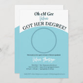 あ～あーあ得あ卒業おもしろいだ 招待状 (正面/裏面)