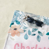 あ~かわいいガーリー幸せ子猫フレンズフローラ名 ビーチタオル (インサイチュ)