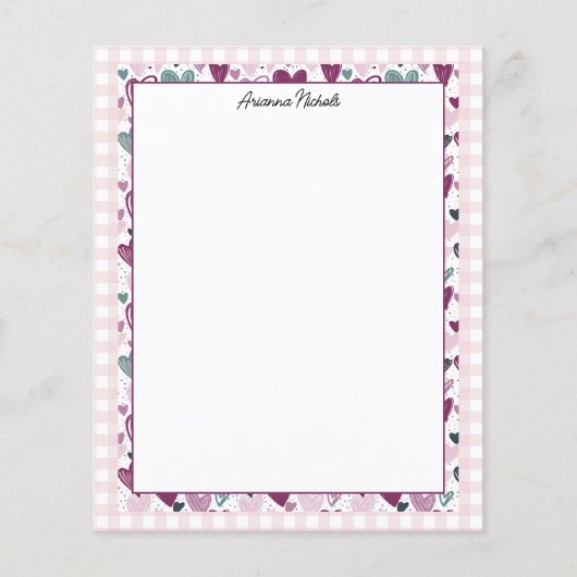 あ～かわいいギンガムとハート文房具 (正面)