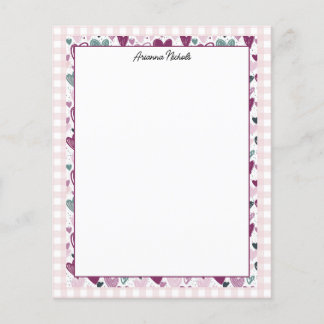 あ～かわいいギンガムとハート文房具