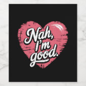 あ～バレンタインデーいいおもしろいね ワインラベル (シングルラベル)