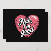 あ~バレンタインデーいいおもしろいね 招待状 (正面/裏面)