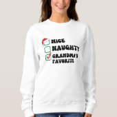 いいいけなおばあちゃんのお気に入りのおもしろい スウェットシャツ (正面)