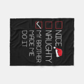 いいいけな兄がクリスマスのパをやらせてくれたよ フリースブランケット (正面(横))