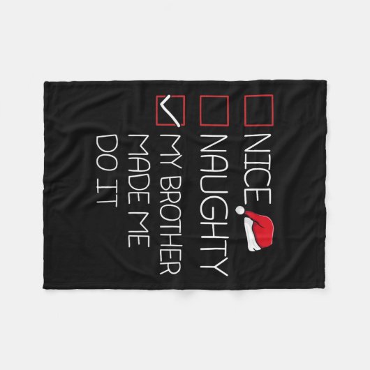 いいいけな兄がクリスマスのパをやらせてくれたよ フリースブランケット (正面(横))