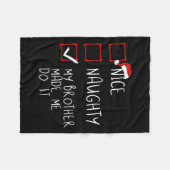 いいいけな兄がクリスマスSa フリースブランケット (正面(横))