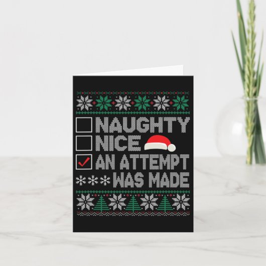 いいいけな試みが醜いクリスマスになった カード (正面)