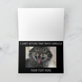 いいえお誕生日ケーキ、そのような多くのキャンドルを買う余裕はない カード (内部)