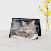 いいえお誕生日ケーキ、そのような多くのキャンドルを買う余裕はない カード (黄色い花)