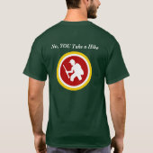 いいえのハイキングを取ります Tシャツ (裏面)