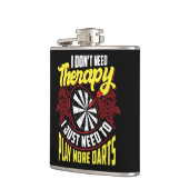 いいえセラピーだけダーツフラスコ6oz。 フラスク (左)