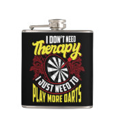 いいえセラピーだけダーツフラスコ6oz。 フラスク (正面)
