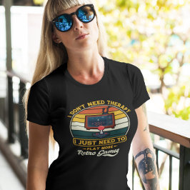 いいえセラピーだけ詳細レトロ名 – ビデオゲーム Tシャツ