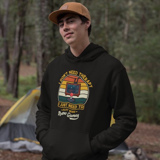 いいえセラピーのみレトロゲーム – ヴィンテージビデオゲーム パーカ