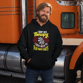 いいえセラピーもっとダーツおもしろい- Dartファン パーカ