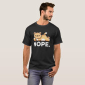 いいえダラ猫 笑える猫 Tシャツ (正面フル)
