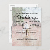 いいえテーマ、ジャストラブ結婚式招待状はがき ポストカード (正面/裏面)