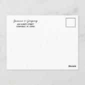 いいえテーマ、ジャストラブ結婚式招待状はがき ポストカード (裏面)