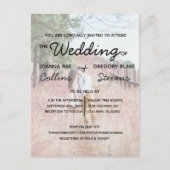 いいえテーマ、ジャストラブ結婚式招待状はがき ポストカード (正面)