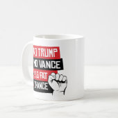 いいえトランプいいえVance大きな太ったチャンス コーヒーマグカップ (正面左)