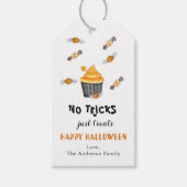 いいえトリックだけでハロウィーンギフトラベル ギフトタグ (正面)